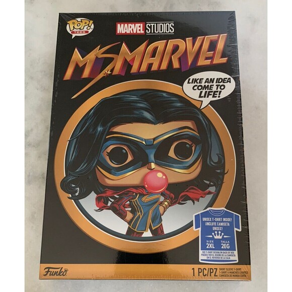 MS MARVEL Funko Pop Tees Marvel T Shirt Target Limited Edition Sealed 2XL XXL - Picture 1 of 2